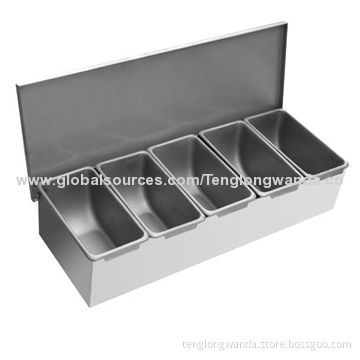 Stainless steel holder barbecue seasoning box